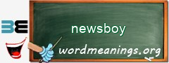 WordMeaning blackboard for newsboy